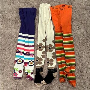 LOT OF 3 Tights 130/140; 32/34